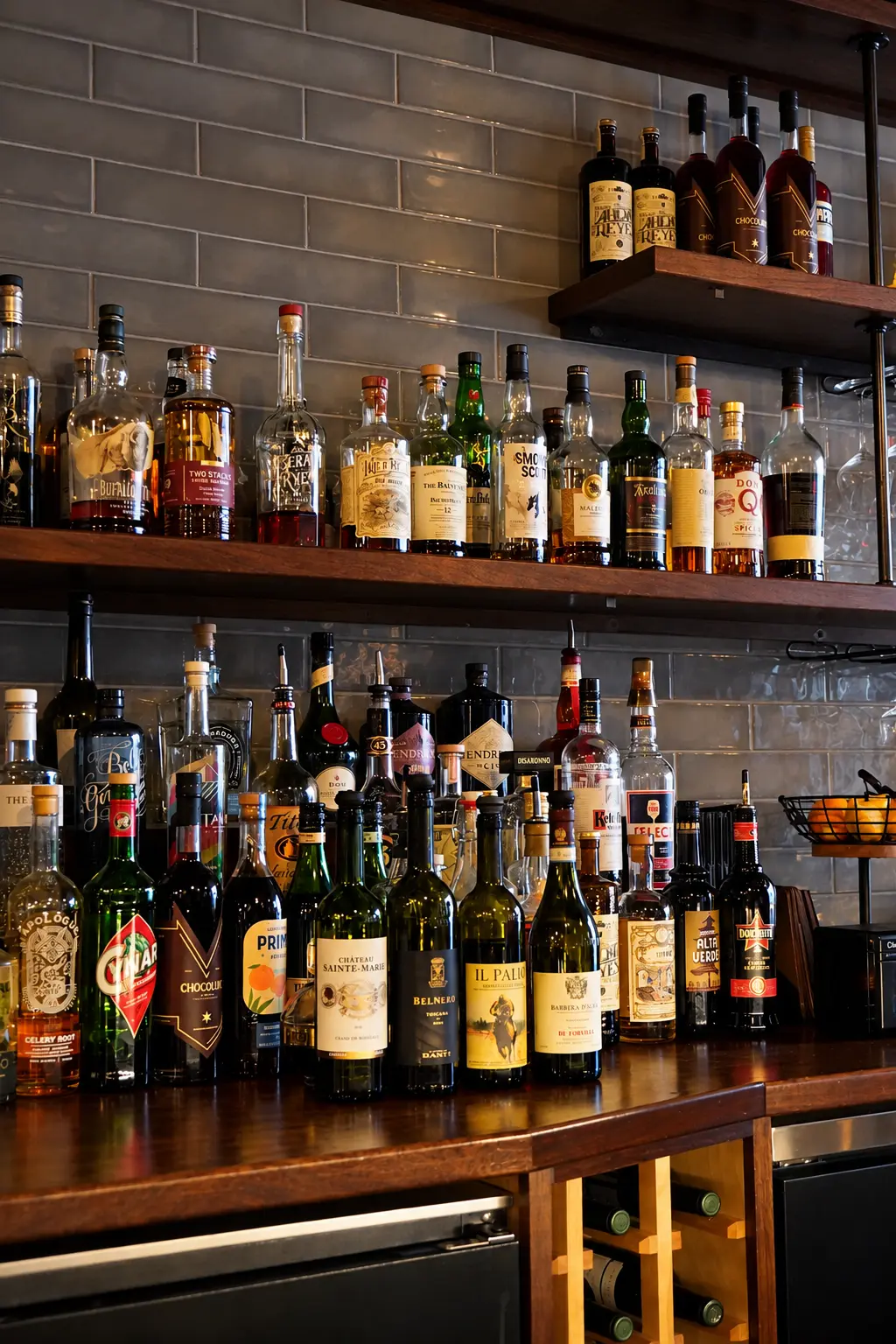The back bar